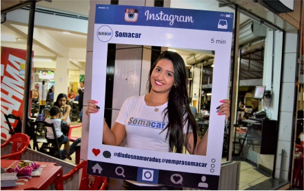 Ação placa instagram